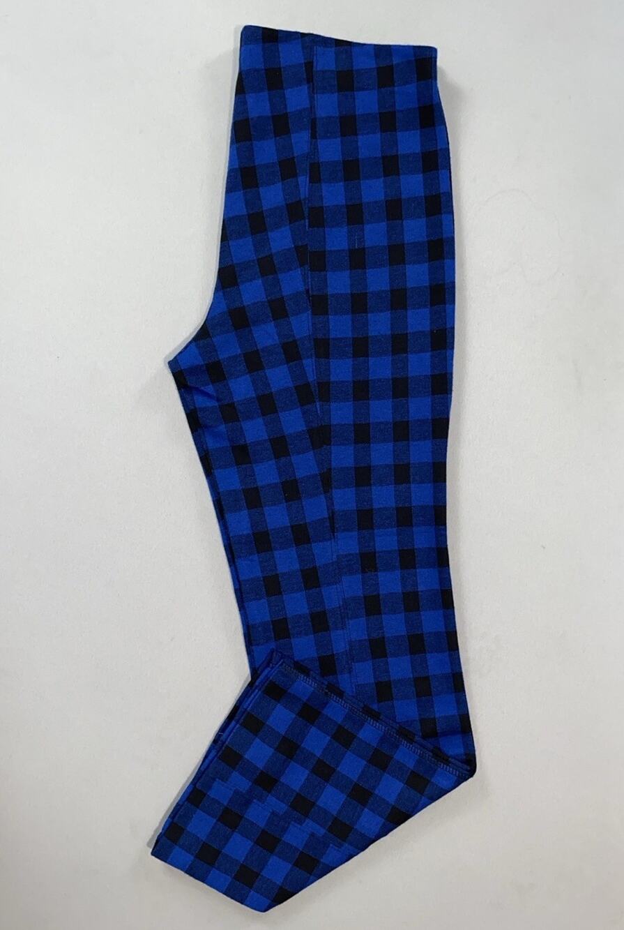 Maeve by Anthropologie Pull On Flex Waist Knit Pants. Blue/Black Check, Size S.